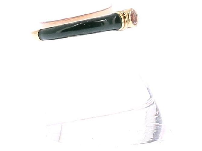 Autre Marque Grüne Emaille-Ring "Kiki" Golden - Ansicht 3