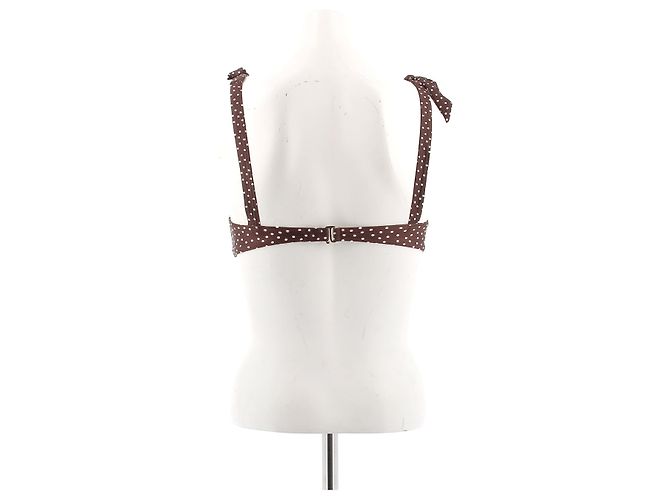 Autre Marque Top de bikini de lunares Castaño - vista 2
