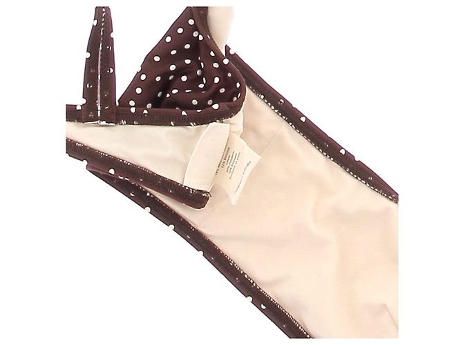 Autre Marque Top de bikini de lunares Castaño - vista 5