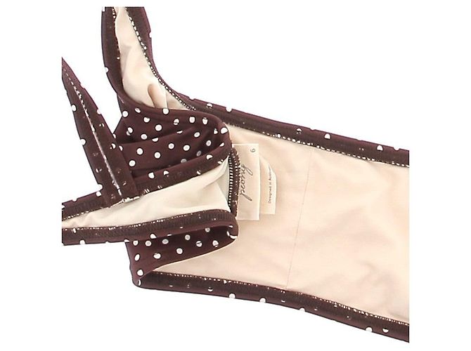 Autre Marque Top de bikini de lunares Castaño - vista 6