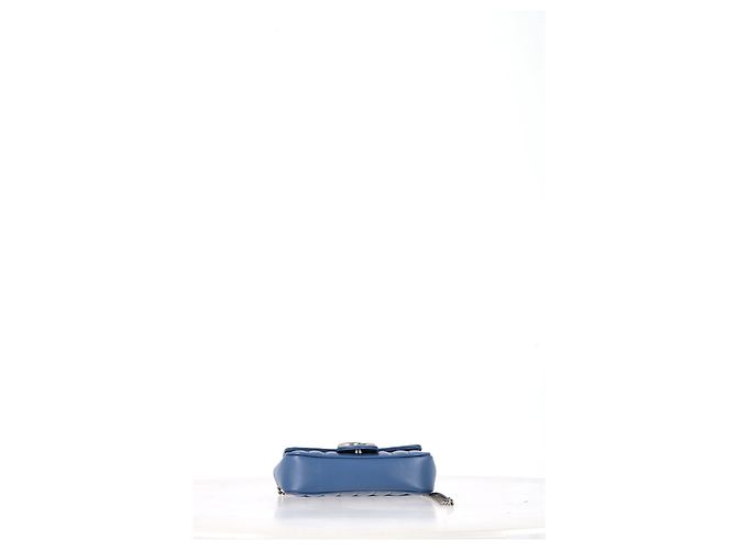 Borsa a Spalla Gucci Super Mini Aria Marmont Matelassé Blu Blu chiaro - vista 15