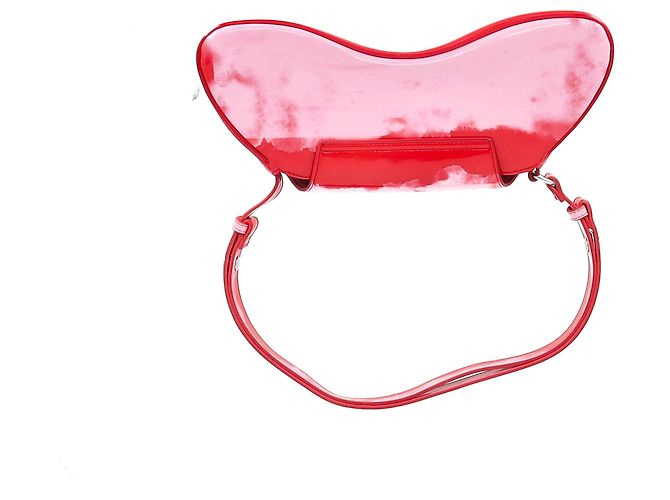 Borsa a spalla Diesel Play Flap in poliuretano rosso - vista 14