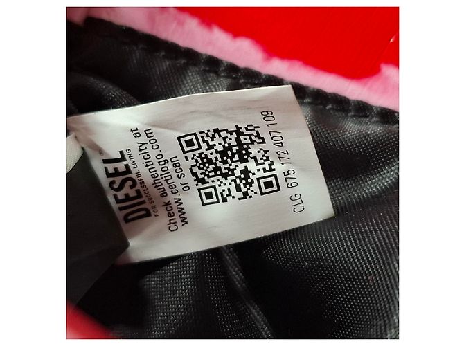 Borsa a spalla Diesel Play Flap in poliuretano rosso - vista 8