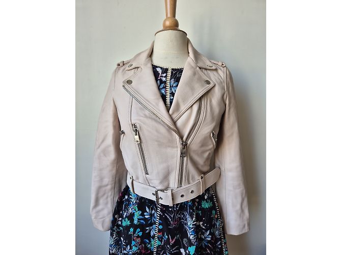 Kurze Lederjacke, Größe 38, MAJE - Ansicht 3