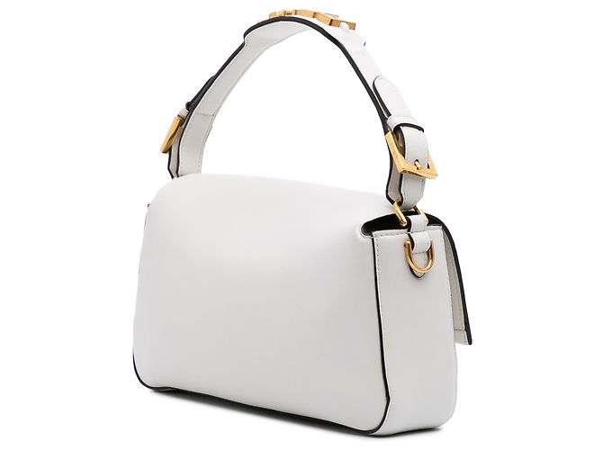 Borsa Baguette convertibile in pelle bianca Fendi - vista 2