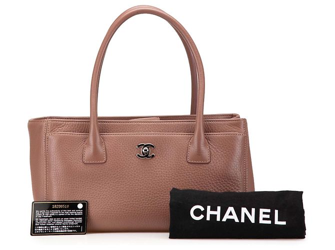 Chanel Braune Kleine Executive Cerf Tasche aus Kalbsleder - vista 13