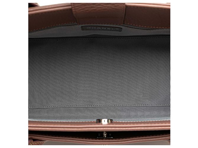 Chanel Braune Kleine Executive Cerf Tasche aus Kalbsleder - Ansicht 4