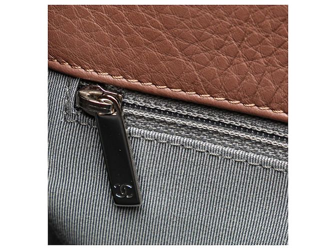 Chanel Braune Kleine Executive Cerf Tasche aus Kalbsleder - vista 6
