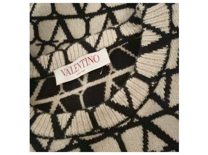 Valentino Garavani Toile Iconographe Wool Sweater Beige - view 4