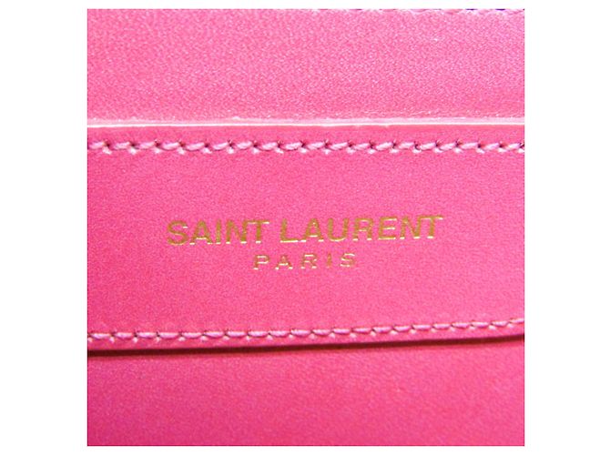 Bolso de hombro de cuero para mujer Saint Laurent Rosa - vista 12