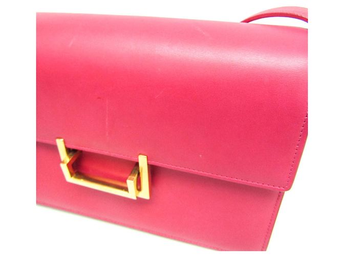Bolso de hombro de cuero para mujer Saint Laurent Rosa - vista 5