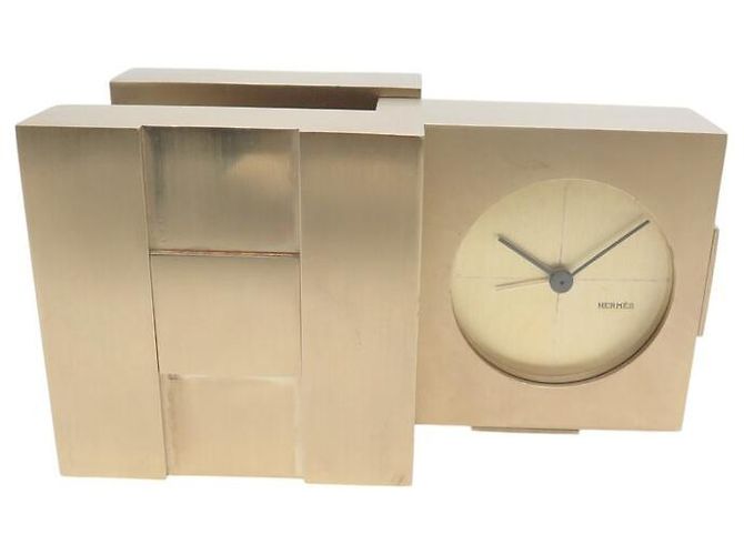 Hermès VINTAGE SET HERMES UHR + CUBISCHER TISCHFEUERZEUG GOLDPLATIERT - Ansicht 3