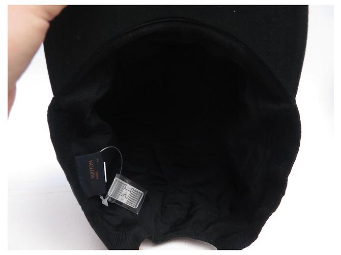 NUOVO CAPPELLO LOUIS VUITTON X NIGO MP2732 SQUARED L 60 VIRGIL ABLOH Nero - vista 6