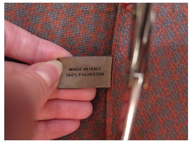 Hermès OMBRELLO VINTAGE HERMES MONOGRAMMATO H ARANCIONE MANICO IN LEGNO OMBRELLO IN CANVAS - vista 5