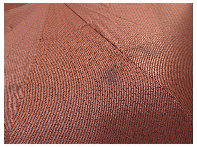 Hermès OMBRELLO VINTAGE HERMES MONOGRAMMATO H ARANCIONE MANICO IN LEGNO OMBRELLO IN CANVAS - vista 7