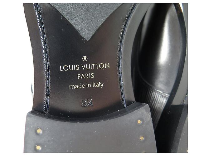 NUOVE SCARPE LOUIS VUITTON DERBY MINISTER 1ACDF8 8.5 42.5 PELLE EPI NERA Nero - vista 7