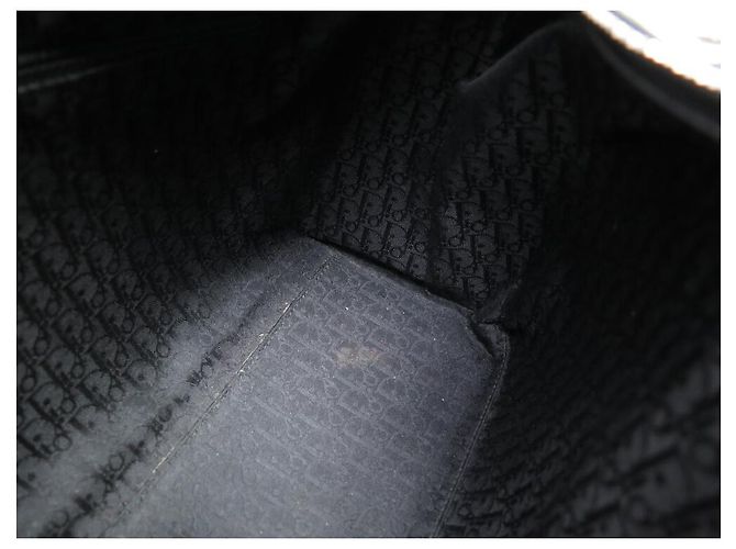 BORSA A MANO CHRISTIAN DIOR LADY DIOR GRANDE IN PELLE CANNAGE LUCIDA NERA - vista 10