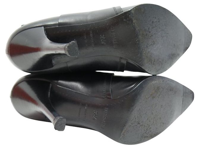 Hermès HERMES SCHUHE SPITZES FERSENSTIEFEL 35.5 SCHWARZES LEDER +BOX - Ansicht 6