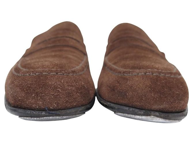 JM WESTON WOOLTON 474 Wildleder-Mokassins 9.5D 43.5 Schuhspanner - Ansicht 4
