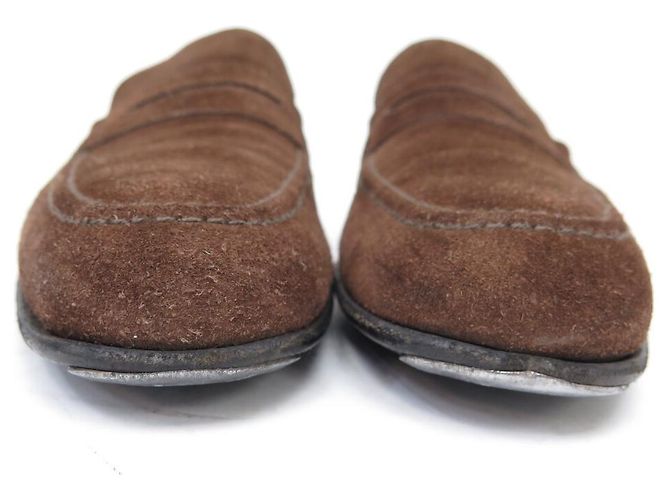 JM WESTON WOOLTON 474 Wildleder-Mokassins 9.5D 43.5 Schuhspanner - Ansicht 5