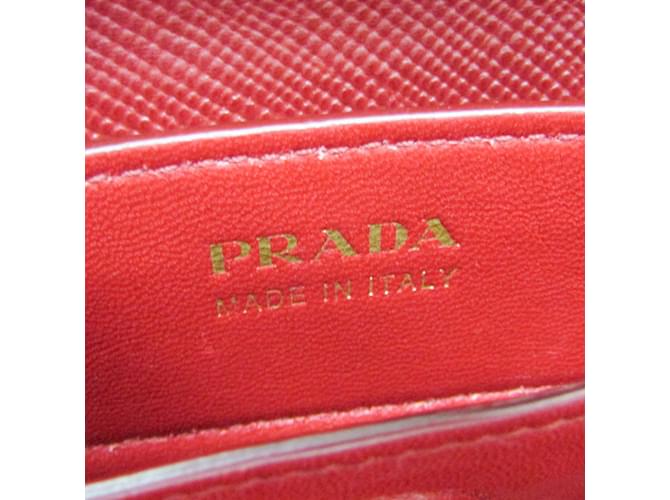 Damentasche Prada BN2887 Rot Beige - Ansicht 14