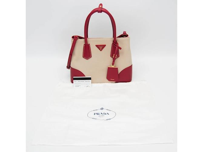 Damentasche Prada BN2887 Rot Beige - Ansicht 2