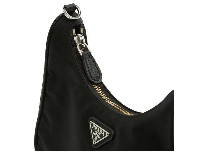 Borsa Mini Re Edizione 2005 Nera Re Nylon di Prada Nero - vista 5