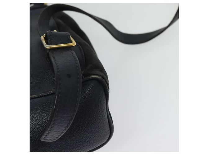Bamboo Zaino GUCCI in pelle scamosciata blu navy e oro 003 1956 0030 Auth BA1984 D'oro - vista 10