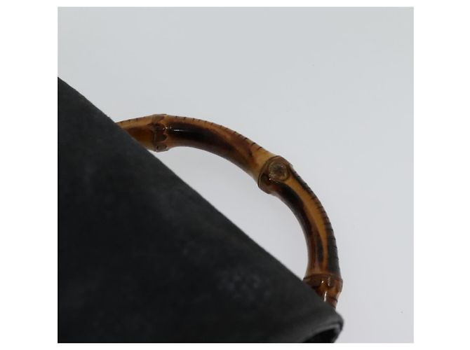 Bamboo Zaino GUCCI in pelle scamosciata blu navy e oro 003 1956 0030 Auth BA1984 D'oro - vista 8