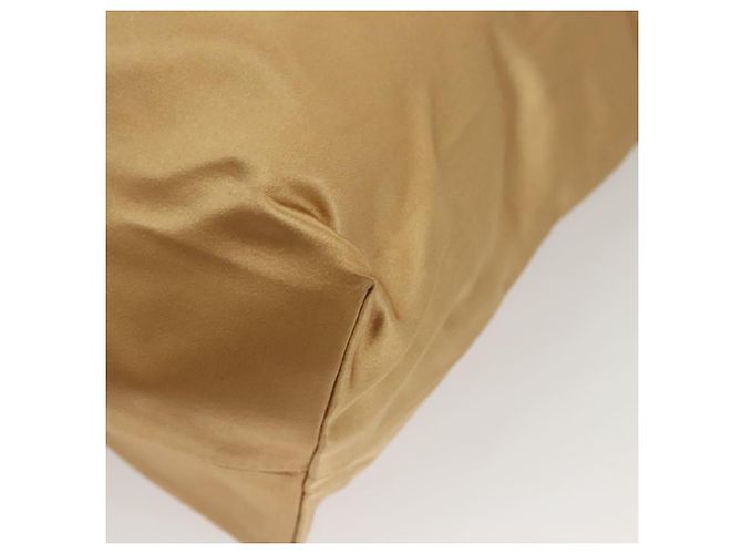 PRADA Borsa Tote Satin Champagne Oro Auth 122170 D'oro - vista 10