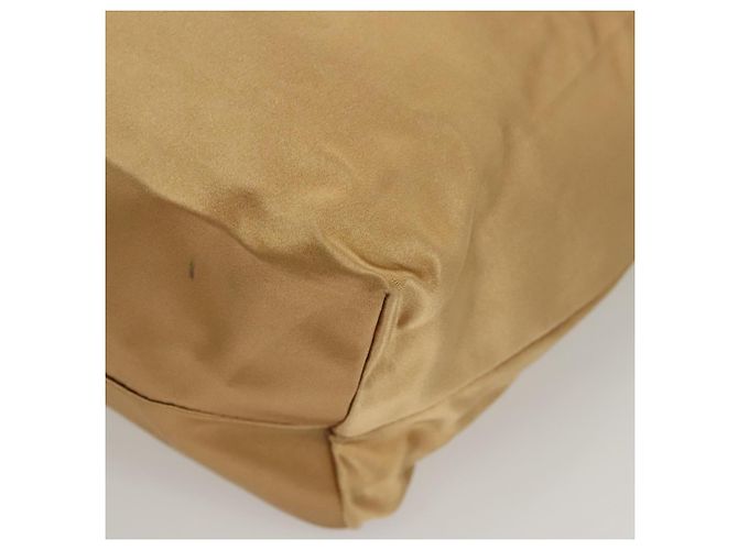 PRADA Borsa Tote Satin Champagne Oro Auth 122170 D'oro - vista 15