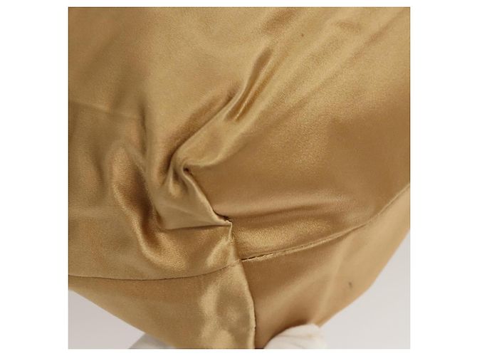 PRADA Borsa Tote Satin Champagne Oro Auth 122170 D'oro - vista 16