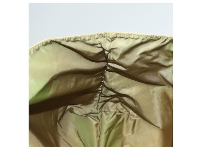 PRADA Borsa Tote Satin Champagne Oro Auth 122170 D'oro - vista 19