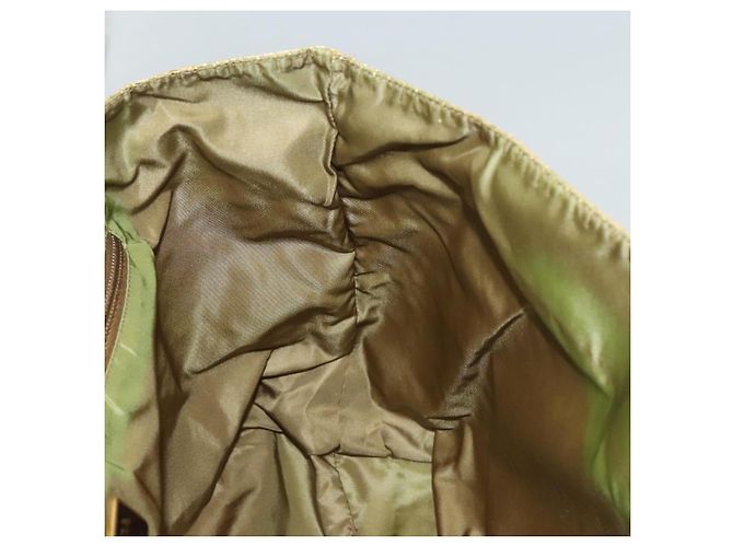 PRADA Borsa Tote Satin Champagne Oro Auth 122170 D'oro - vista 20