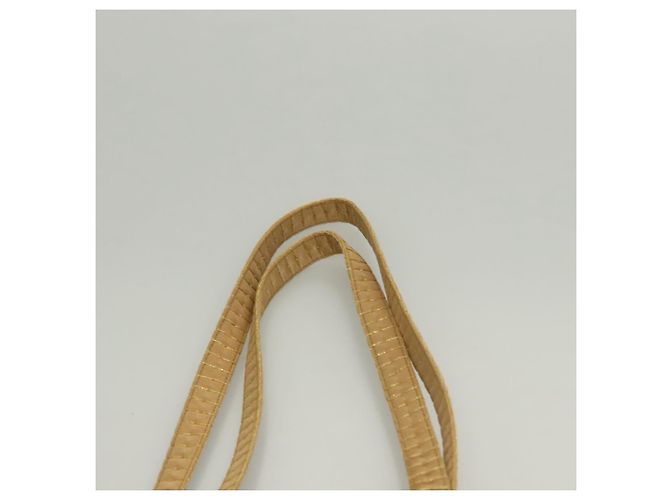 PRADA Borsa Tote Satin Champagne Oro Auth 122170 D'oro - vista 9