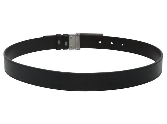 GUCCI Gürtel aus Leder 81,5-34,3"" schwarz silber authentisch bs25928 - Ansicht 3
