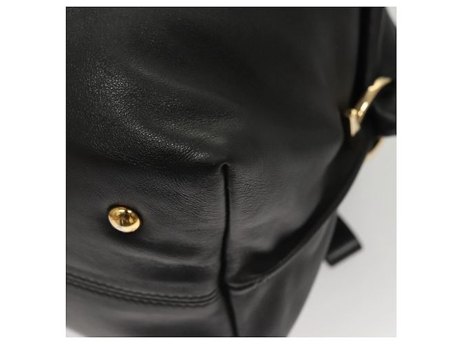 Borsa a tracolla Salvatore Ferragamo Gancini in pelle marrone e oro autentica 124617 - vista 14