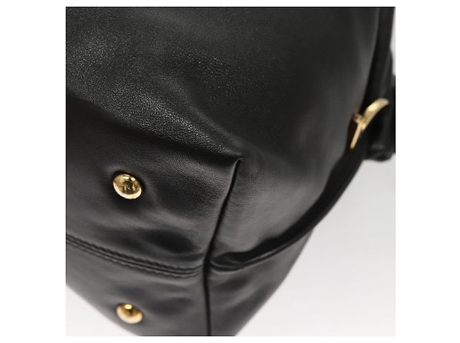 Borsa a tracolla Salvatore Ferragamo Gancini in pelle marrone e oro autentica 124617 - vista 16