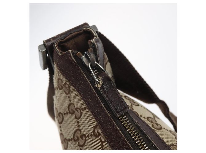 Borsa a Spalla GG Canvas GUCCI Beige Argento 181092 Auth gh139 - vista 10