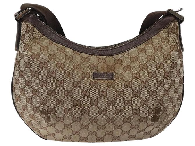Borsa a Spalla GG Canvas GUCCI Beige Argento 181092 Auth gh139 - vista 13
