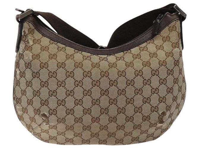 Borsa a Spalla GG Canvas GUCCI Beige Argento 181092 Auth gh139 - vista 2