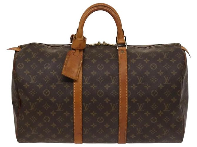 LOUIS VUITTON Monogram Keepall 50 Borsa Boston M41426 LV Auth 122502 Monogramma - vista 13
