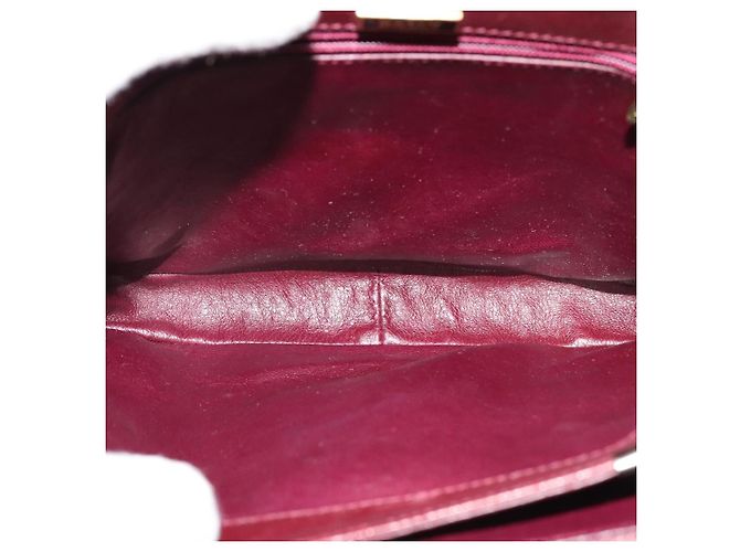 BALLY Borsa a Spalla in Pelle Bordeaux Oro Auth BA1889 D'oro Bordò - vista 11