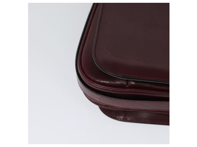 BALLY Borsa a Spalla in Pelle Bordeaux Oro Auth BA1889 D'oro Bordò - vista 15