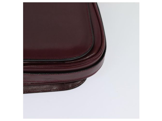 BALLY Borsa a Spalla in Pelle Bordeaux Oro Auth BA1889 D'oro Bordò - vista 16