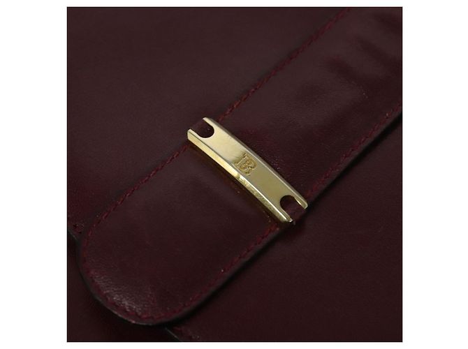 BALLY Borsa a Spalla in Pelle Bordeaux Oro Auth BA1889 D'oro Bordò - vista 17