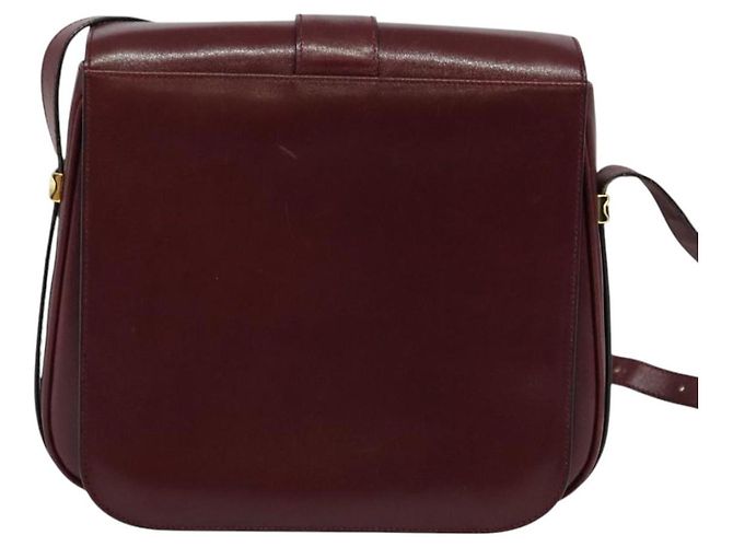 BALLY Borsa a Spalla in Pelle Bordeaux Oro Auth BA1889 D'oro Bordò - vista 2