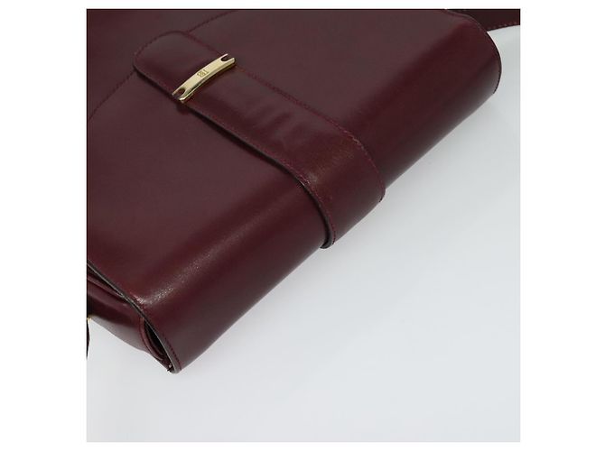 BALLY Borsa a Spalla in Pelle Bordeaux Oro Auth BA1889 D'oro Bordò - vista 6