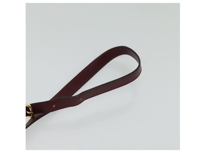 BALLY Borsa a Spalla in Pelle Bordeaux Oro Auth BA1889 D'oro Bordò - vista 8