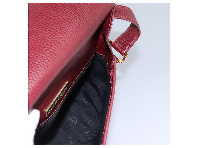 CARTIER Borsa a Spalla Must Line Pelle Bordeaux Oro Auth BA1792 D'oro Bordò - vista 18